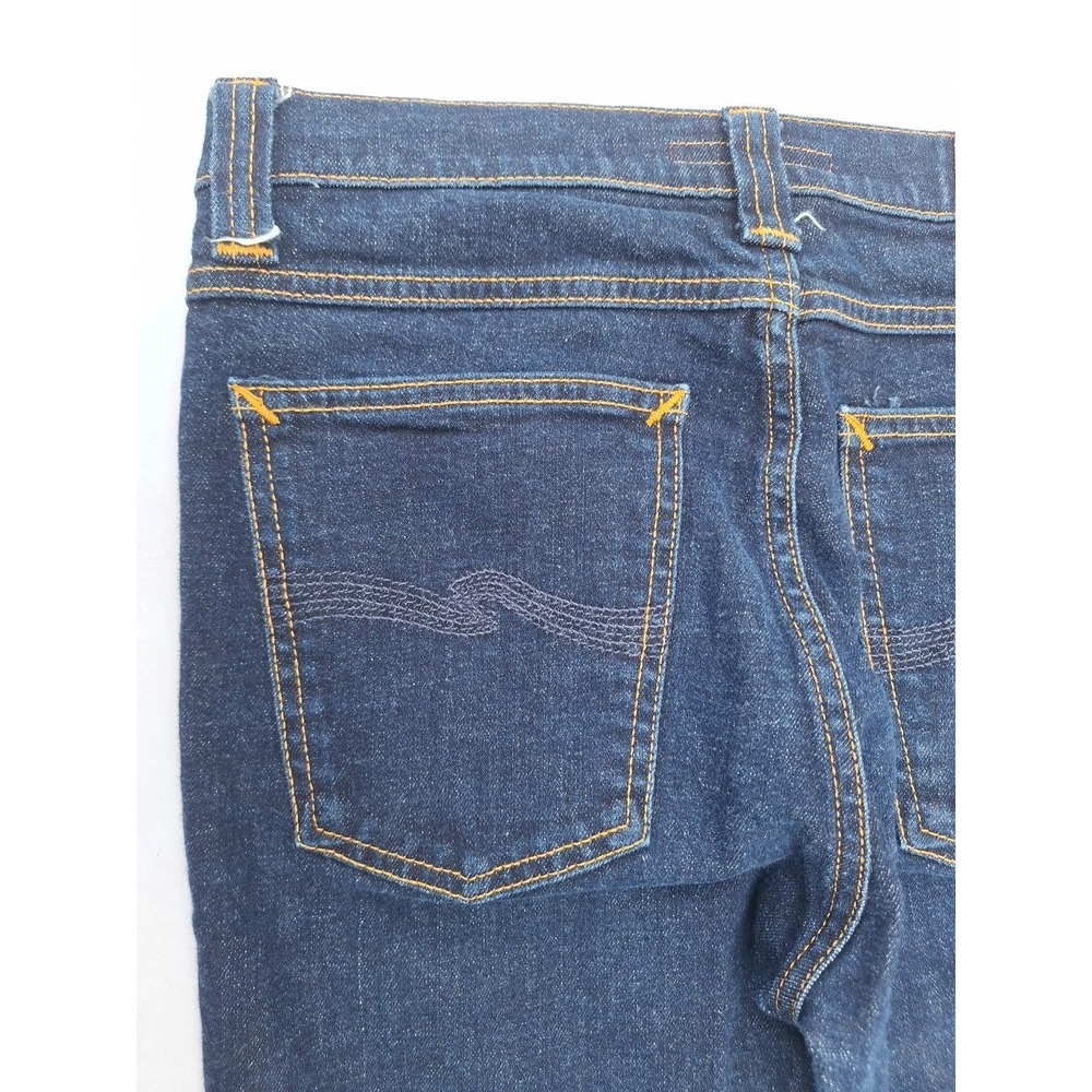 Nudie Jeans High Kai Mens 31x32 Blue Denim Jean Stretch Dark Blue Skinny - Picture 13 of 16